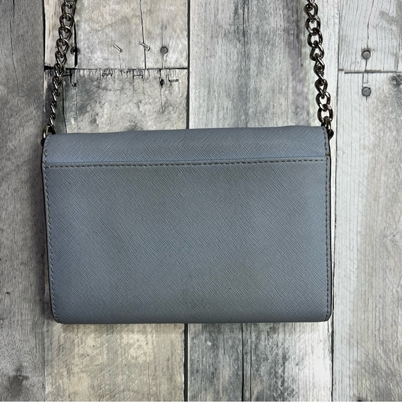 MICHAEL KORS Light Blue Jet Set Leather Crossbody Bag - Picture 7 of 10